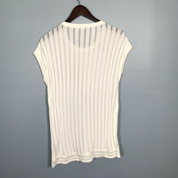 Vince Camuto Women’s Top M Medium Striped Solid - Picture 10 of 11